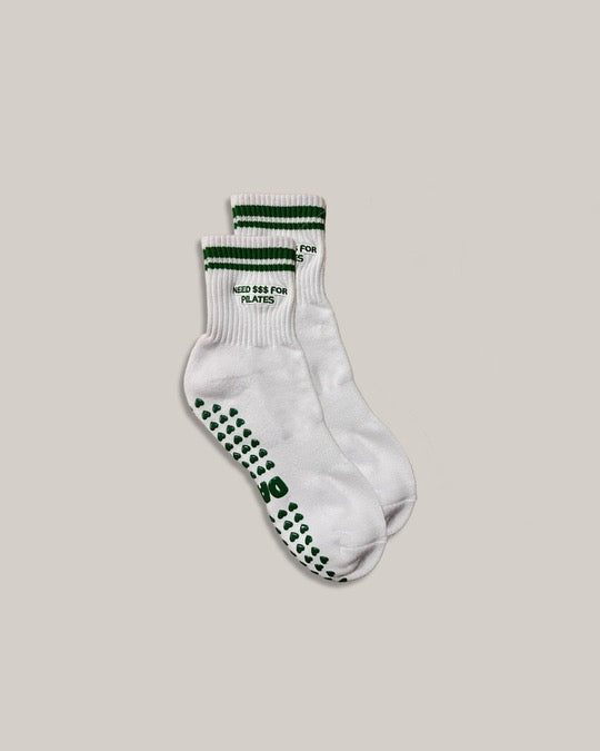 Need $$$ For Pilates Half Crew Grip Sock